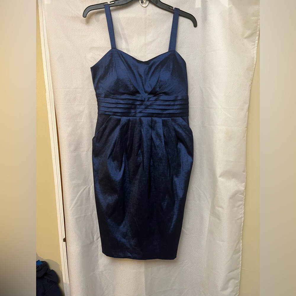Dress Barn Navy Sleeveless Mini Dress with straps  zip back. Great condition 12
